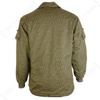 Back view of East German NVA Strichtarn raindrop camo winter jacket
