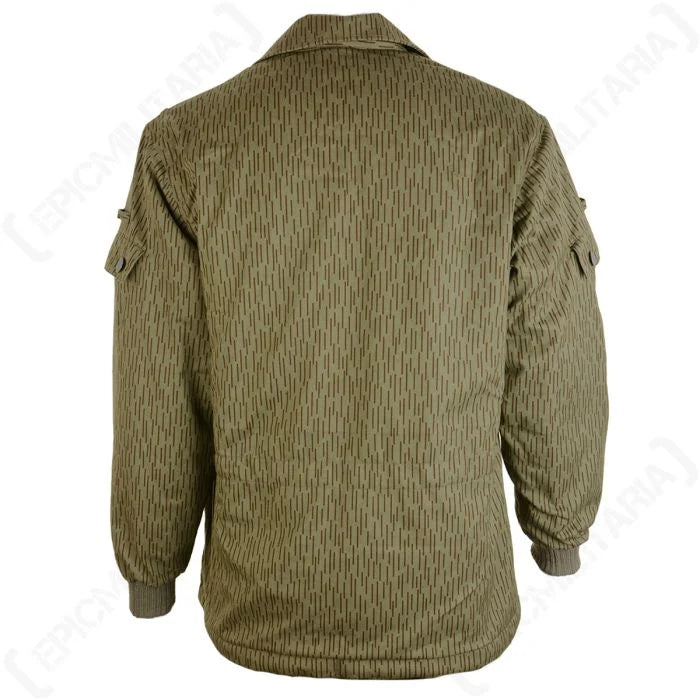 Back view of East German NVA Strichtarn raindrop camo winter jacket