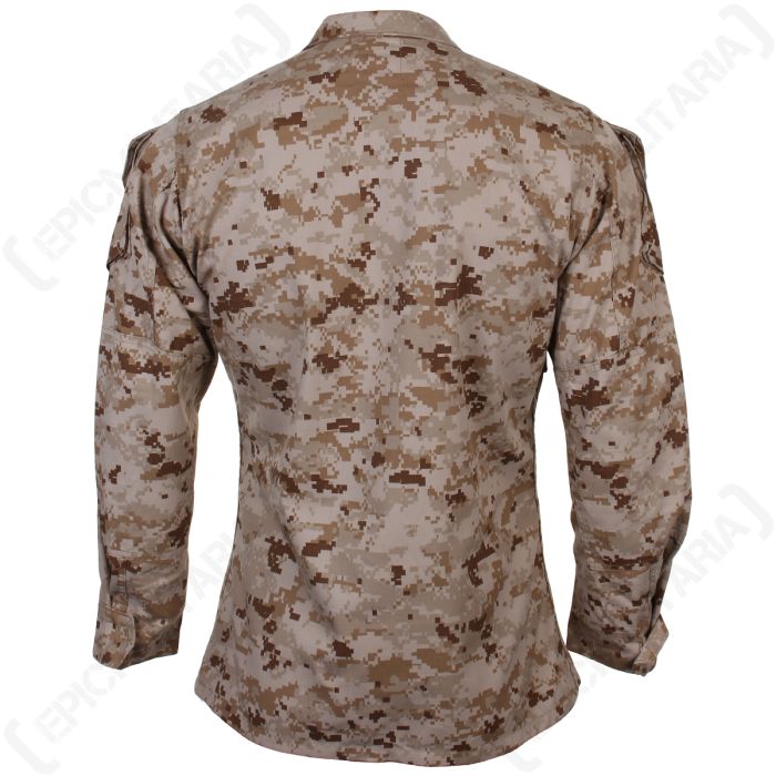 Back view of USMC Desert MARPAT camouflage field jacket