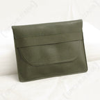 Closed olive green protective case for WW2 German Panzer goggles, featuring a rigid construction and secure strap closure.