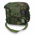 Full rear perspective of the British Army S10 haversack displaying the rugged construction and tactical carrying straps for field use.