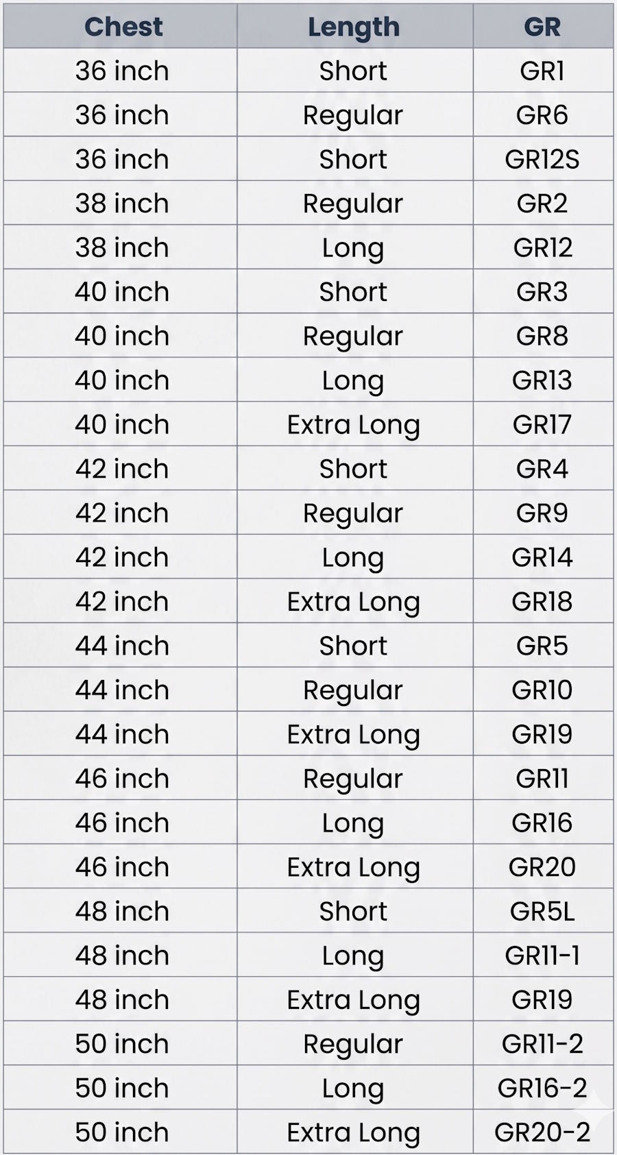 Size Guide