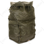 Side profile of the Czech M85 Cold War duffle bag showing the side-lace opening and lower compartment.