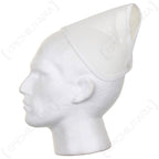 Three-quarter angle of the breathable polyester nurses cap, displaying the structured shape and mesh texture.