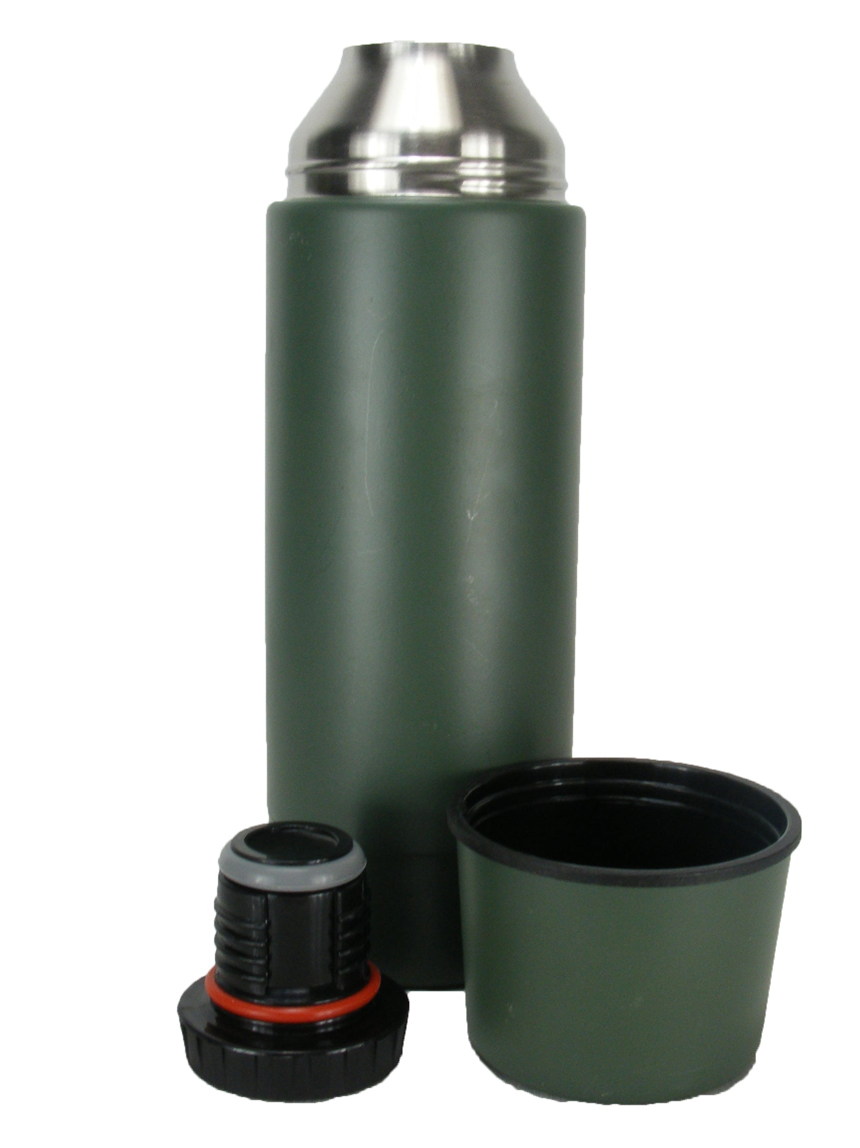 Dutch Army Thermos Flask - Green Painted Stainless Steel - Grade 1
