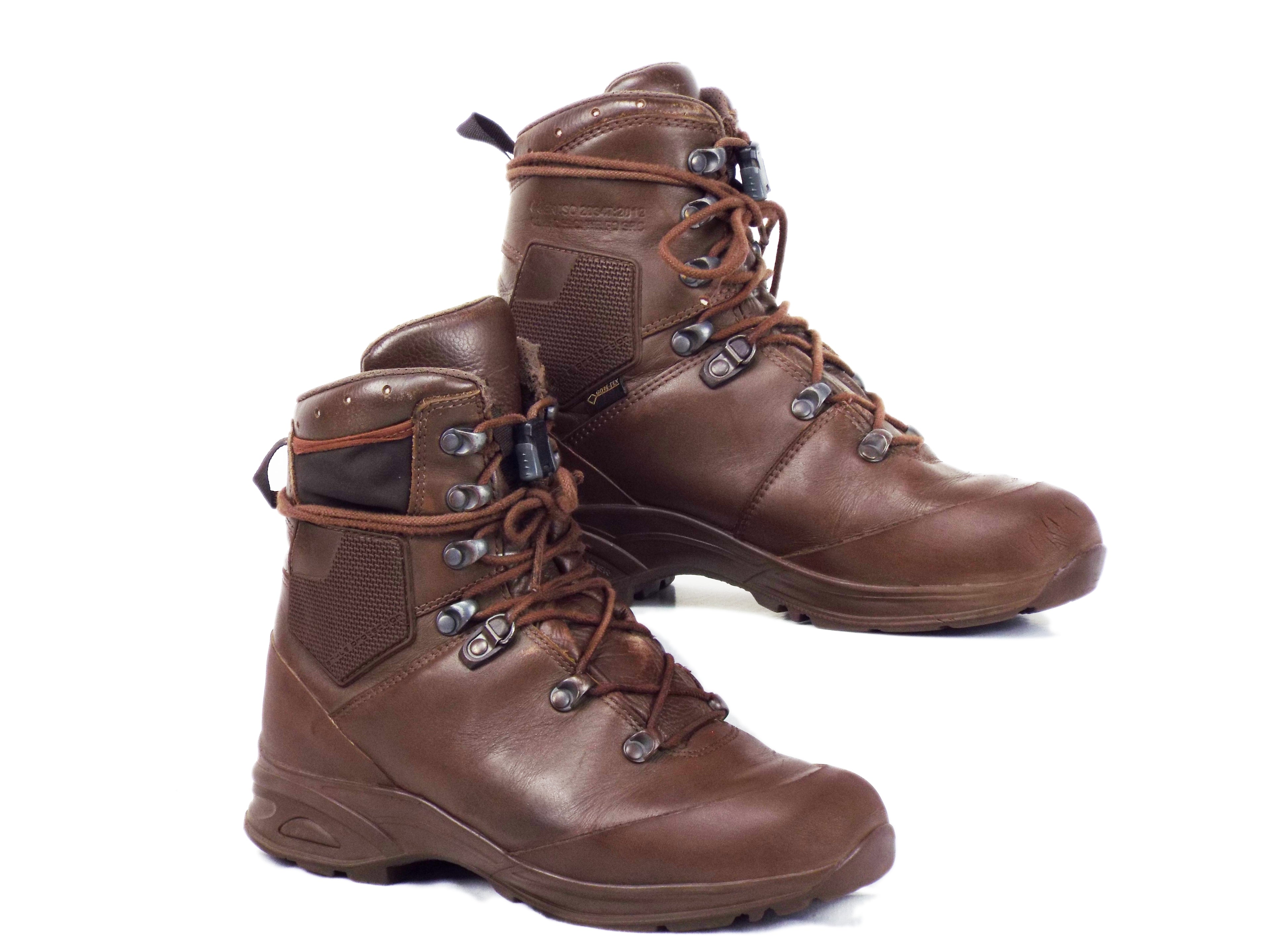 British/Dutch Army Brown Boots â€“ Haix - with elasticated side pockets - Grade 1