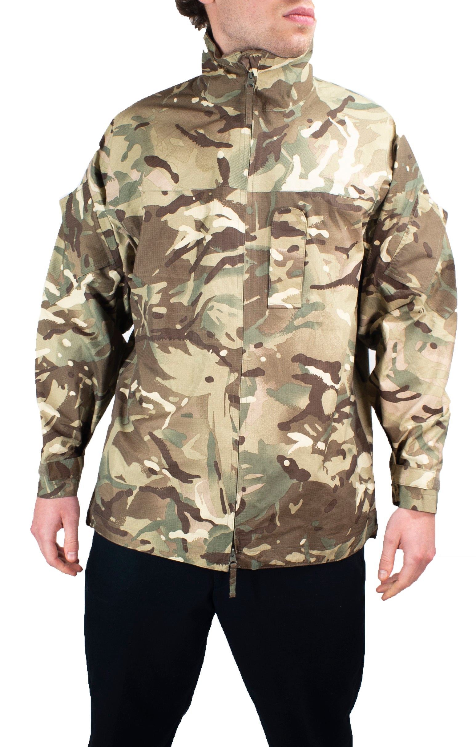 British Army Gore-Tex Jacket - Lightweight MTP Camo â€“ Rip-Stop - DISTRESSED