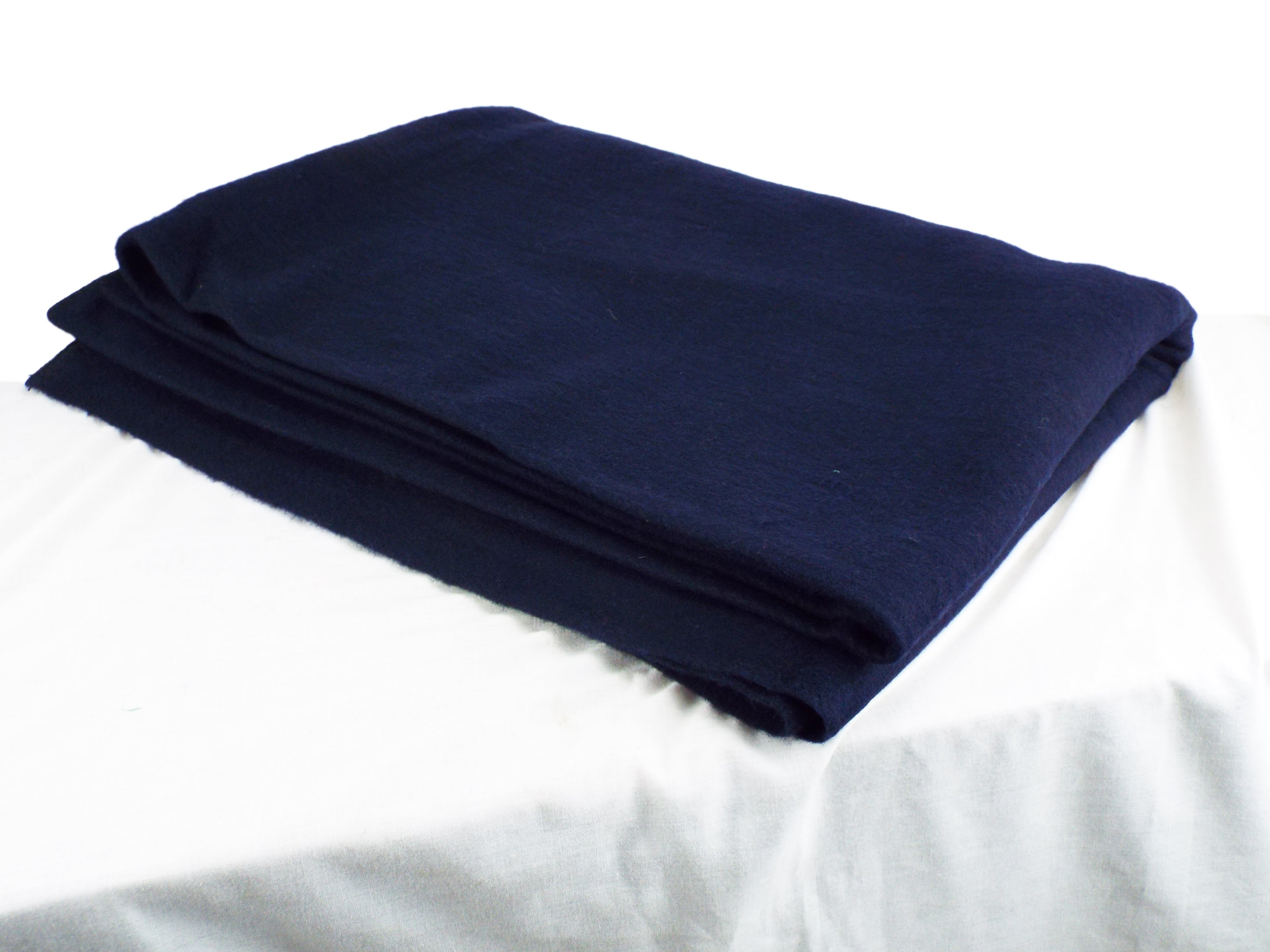 Dark Blue Wool-rich Blanket â€“ new