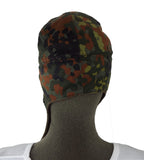 Rear view of a Grade 1 German Army Flecktarn camo hat displaying the iconic five-color camouflage pattern.