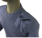 Detail view of the RAF jumper shoulder epaulette with secure Velcro fastening designed for mounting military rank slides.