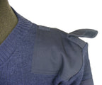 Close-up of the RAF pullover shoulder detailing with hook-and-loop fasteners on the epaulette for gear attachment.