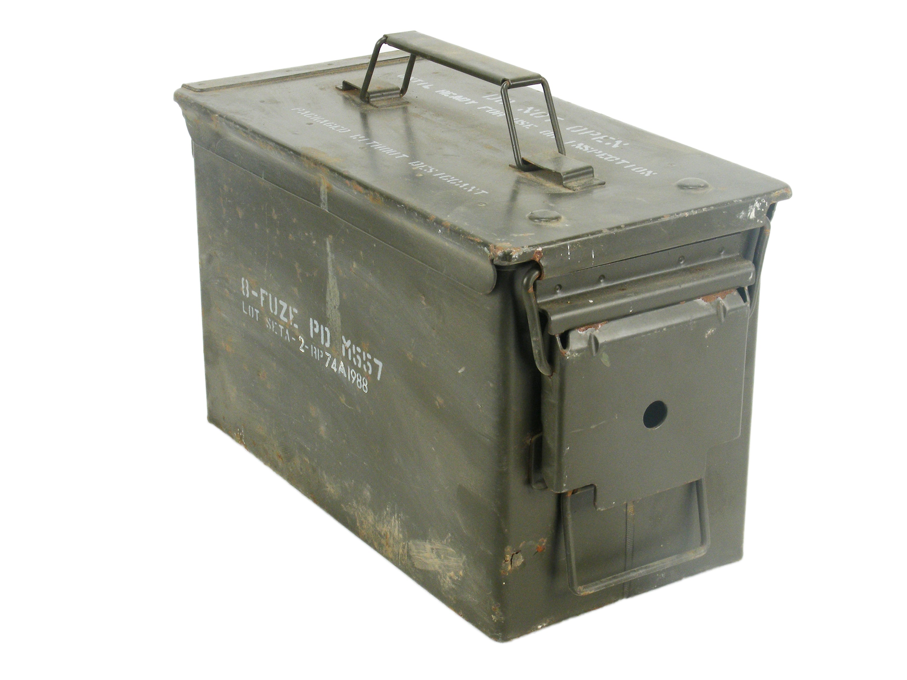 Ammo Box â€“ 50 Cal â€“ Olive Green â€“ Grade 1