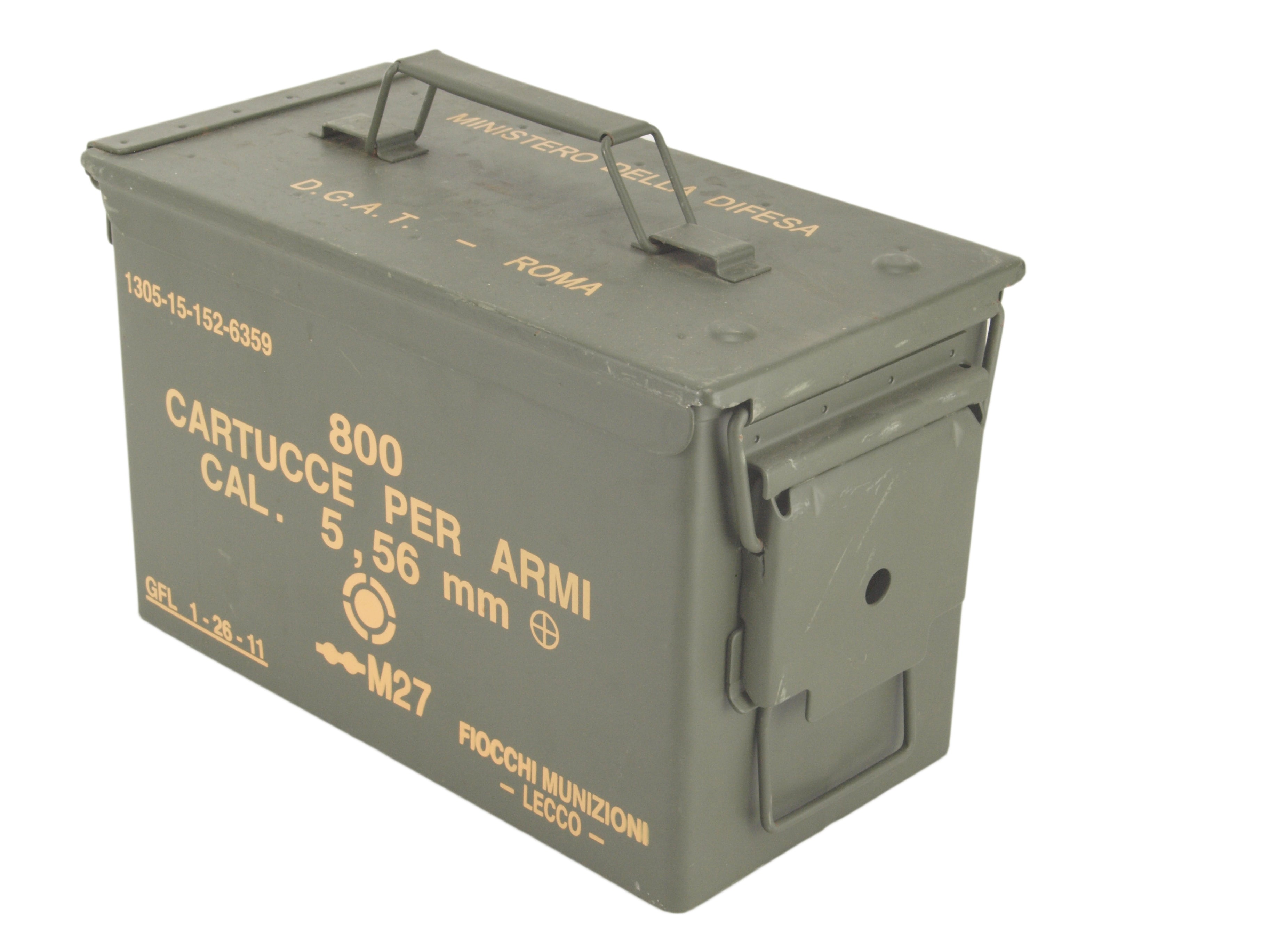 NATO Ammo Box â€“ 5.56mm "50 Cal" - Olive Green - Super Grade